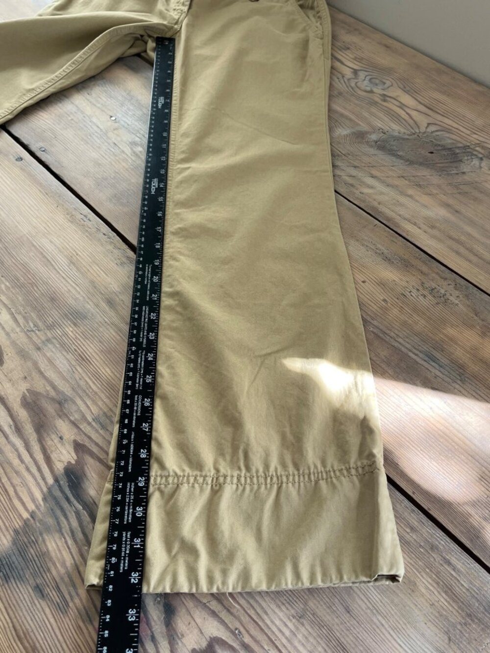 Tommy Hilfiger Flare Leg Chino Pants Womens 8 Khaki Flap Pockets Y2K - Picture 8 of 8